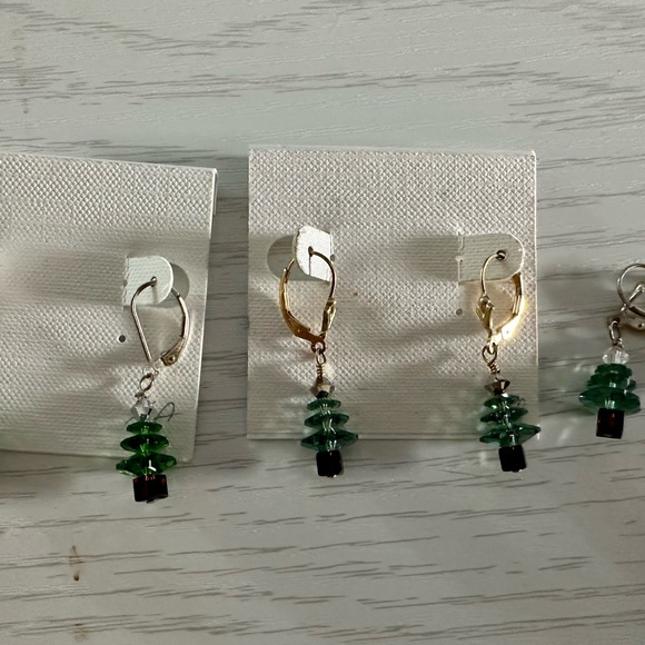 Swarovski Crystal Christmas tree earrings SS - Picture 5 of 10